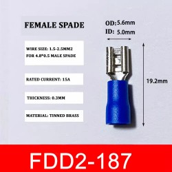 4.8mm / Blue Insulated...