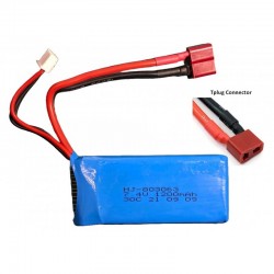 7.4V 1200mAH 2S 25C LiPo...