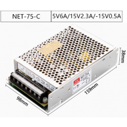 5V6A/15V2.3A/-15V0.5A 75W...